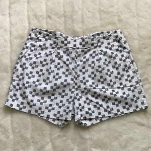 Madewell White Check Shorts
